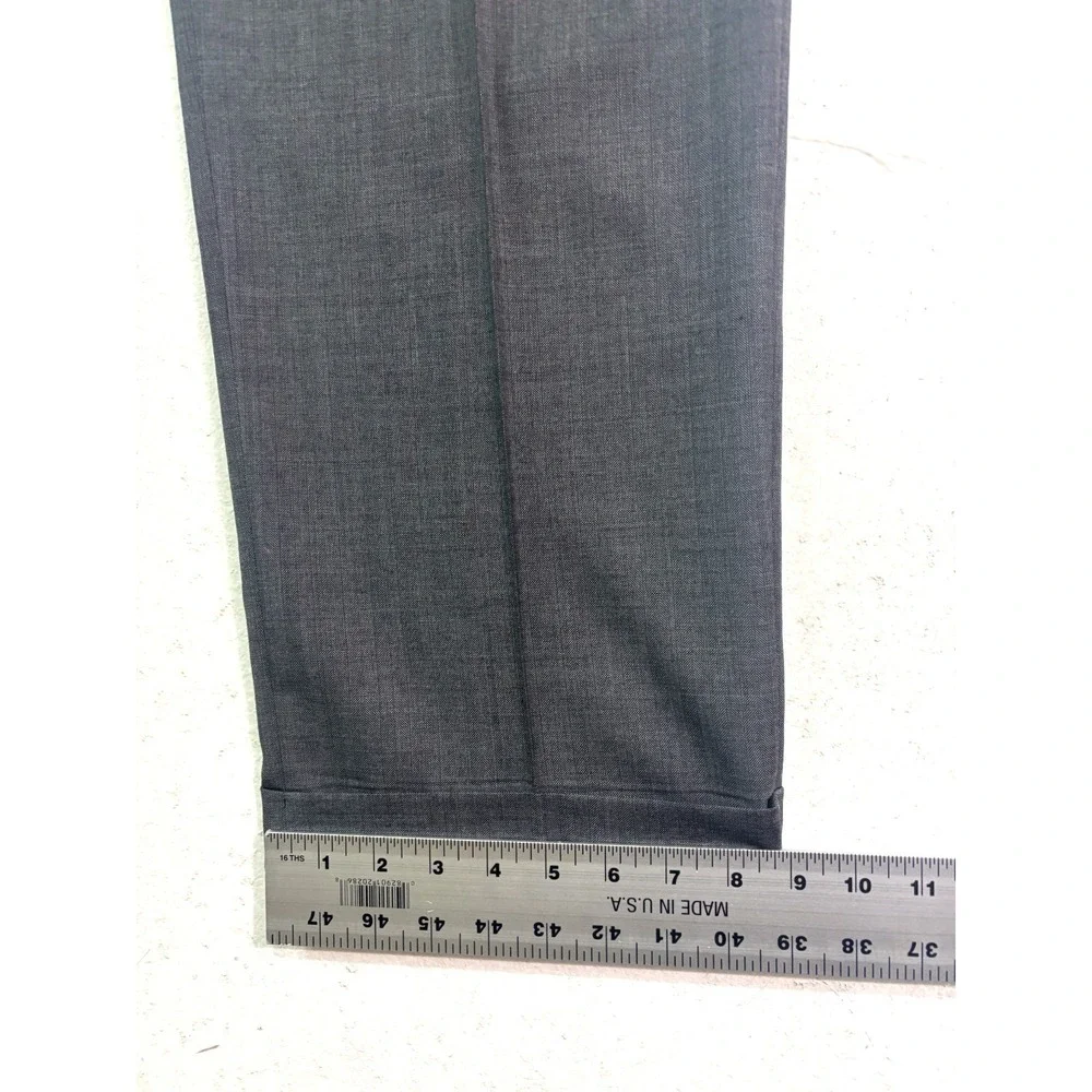 Jos A Bank 43 R 37x30 gray herringbone 2pc Pant‎ Suit Signature Collection Wool